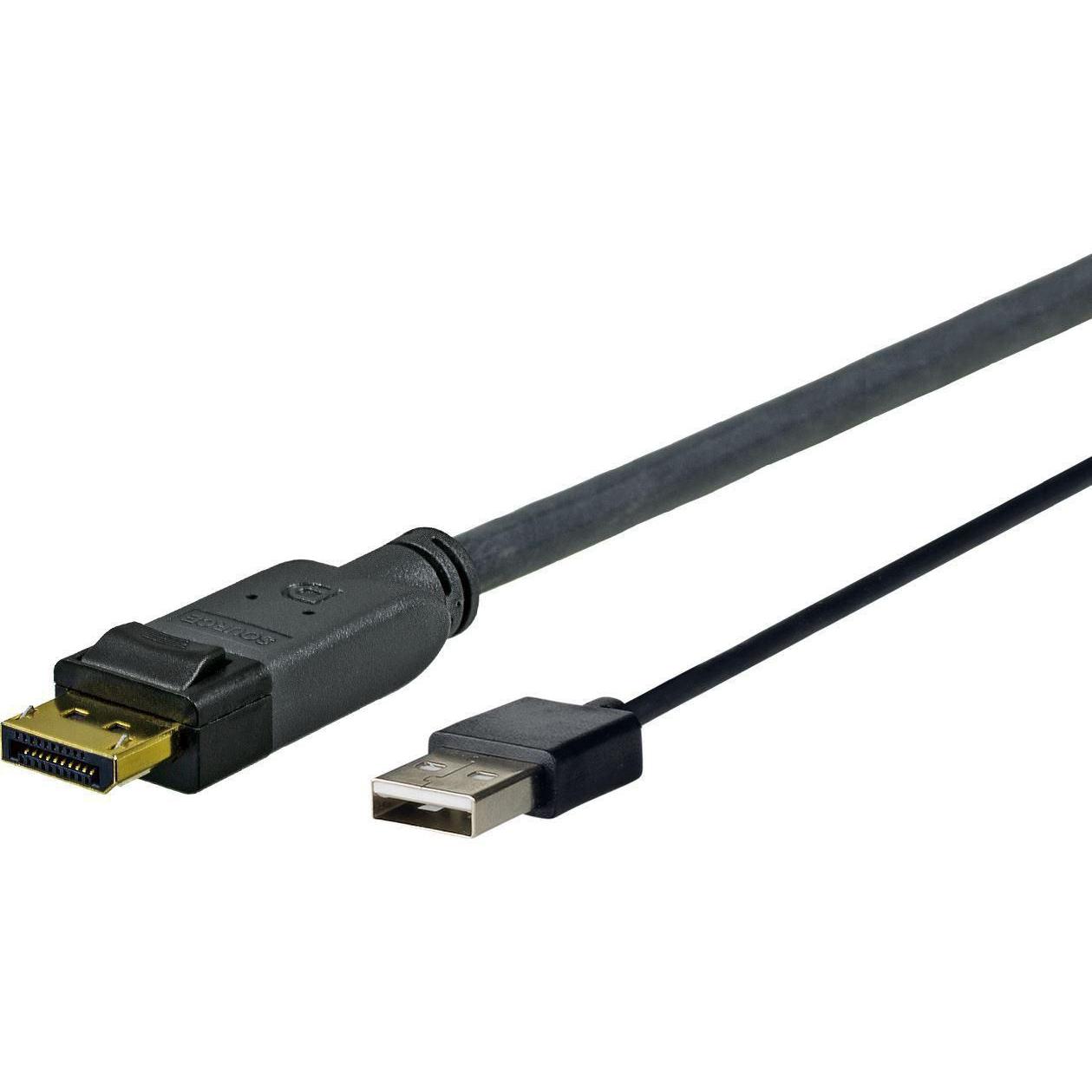 Vivolink Pro Displayport DP + USB2.0 (5 m, DisplayPort), Video Kabel