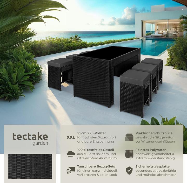 Immagine prodotto tectake set da bar in rattan Ibiza