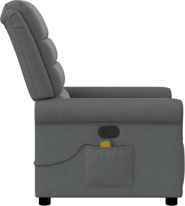 Immagine prodotto VidaXL Poltrona massaggiante in tessuto grigio scuro Poltrona TV massaggiante