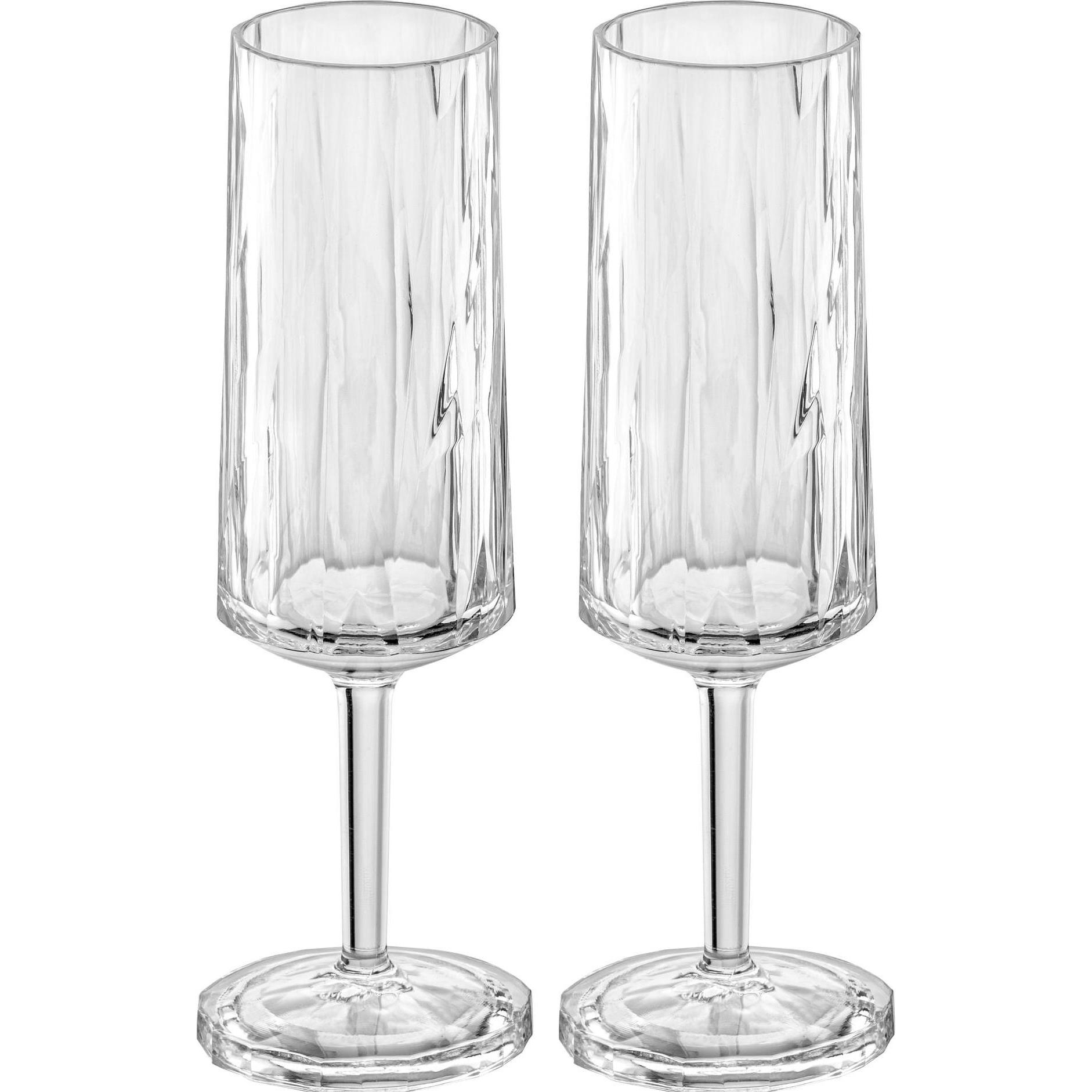 Koziol Sektglas Superglas Club No. 14, 100 ml, 2 Stück, Weingläser, Transparent