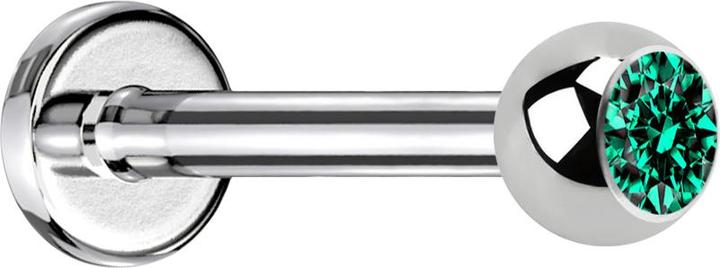Immagine prodotto Star Piercing Labret in argento con cristallo a sfera turchese (senza ottone, Acciaio chirurgico 316L)