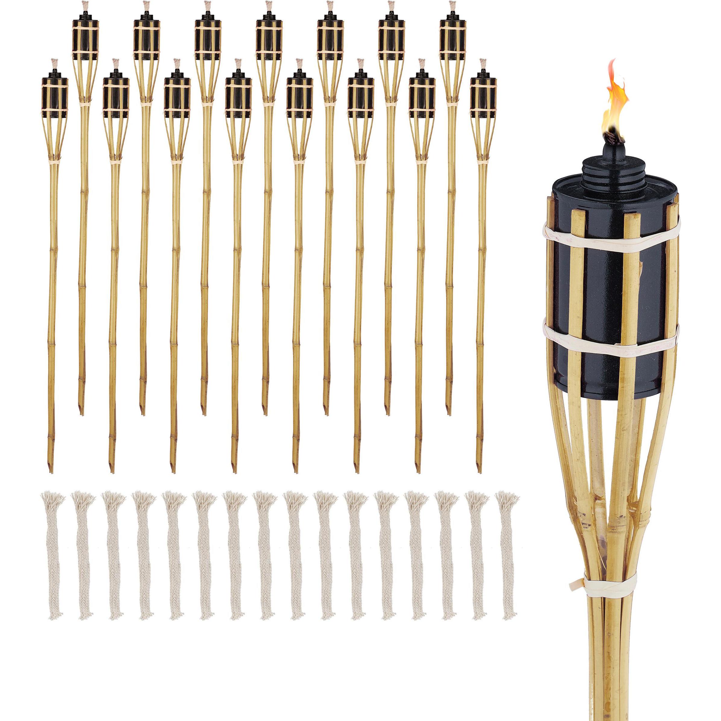 Relaxdays, Fackel, 16x Gartenfackel