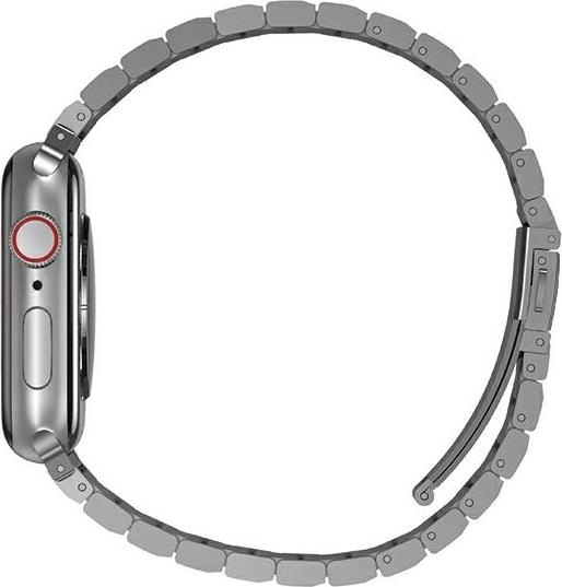 Produktbild Uniq pasek Strova Apple Watch 42/44/45/ 49mm Series 1/2/3/4/5/6/7/8/SE/SE2/Ultra Stainless Steel sre (Edelstahl, 3, 4, 9, Ultra)
