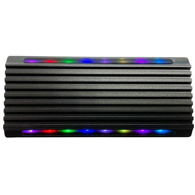 Thumbnail - LC-Power USB3.2 LC-M2-C-NVME-4 f. M.2 SSD Laufwerks-Gehus (M.2), Festplattengehäuse, Schwarz