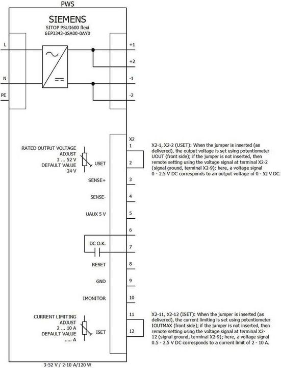 Produktbild Siemens 6EP3343-0SA00-0AY0Stromversorgung SITOP PSU3600 flexi 1-p
