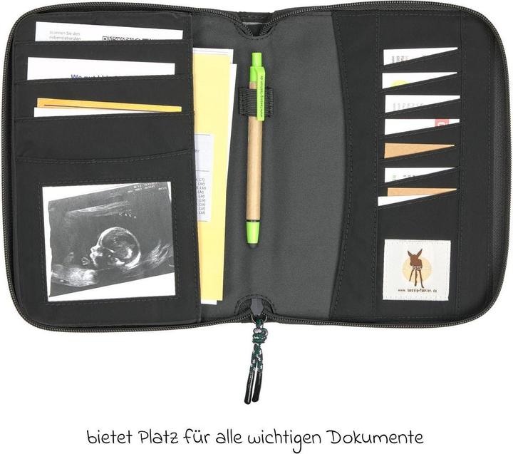 Actual product image Lässig Mutterpasshüllen Dokumenten-Tasche Mums Organizer - Black