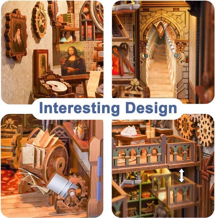 Actual product image Tonecheer Leonardo Da Vinci - Book Nook