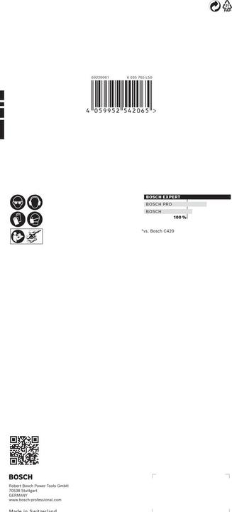 Productafbeelding Bosch Professional Zubehör Expert C470 Schuurpapier met 14 gaten voor vlakschuurmachine, 115 x 230 mm, G 320, 10 stuks. (320)