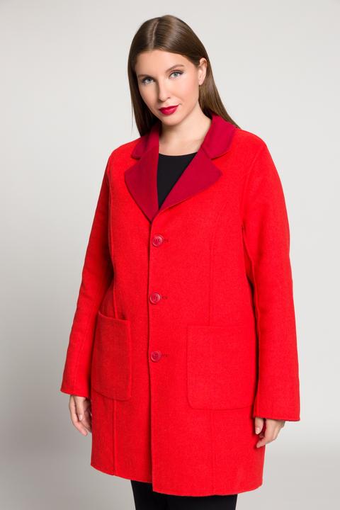 Immagine prodotto Ulla Popken Damen grosse Grössen Wendemantel mohnrot 54+ 813246528-54+ (56)