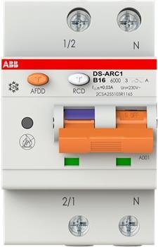 Immagine prodotto Busch-Jaeger Busch-Jäger AFDD+FI/LS DS-ARC1A-B16/0,03, 6kA, 3TE Dispositivo di protezione contro gli archi