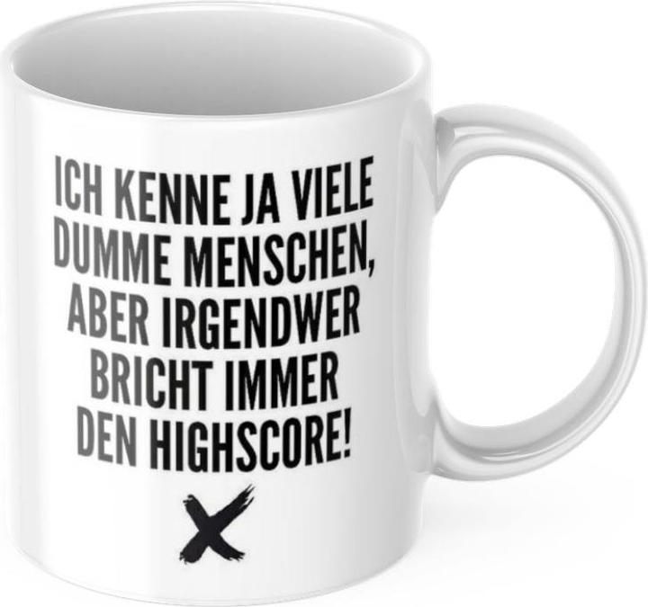 Actual product image Tinisu Funny coffee mug "I know a lot of stupid people..." Breakfast morning work mug Büro Ges (325 ml, 1x)