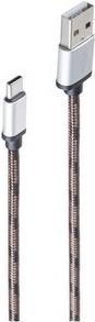 Produktbild Shiverpeaks USB Ladekabel USB A-ST auf USB C-ST Nylon gr?n 0,9m (0.90 m, USB 2.0)