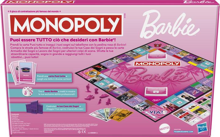 Actual product image Hasbro Gaming Monopoly Barbie Edition (Italian)