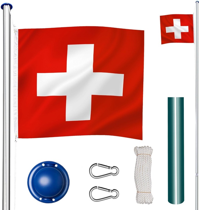 Actual product image tectake Flagpole