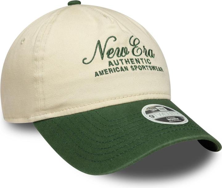 Actual product image New Era 9Twenty Strapback Damen Cap - Brand Script Beige