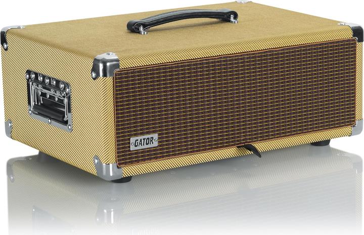 Actual product image Gator Cases GR-RETRORACK-3TW Retro Rack Vintage Amp Vibe Rack Case 3U Tweed (Accessories)