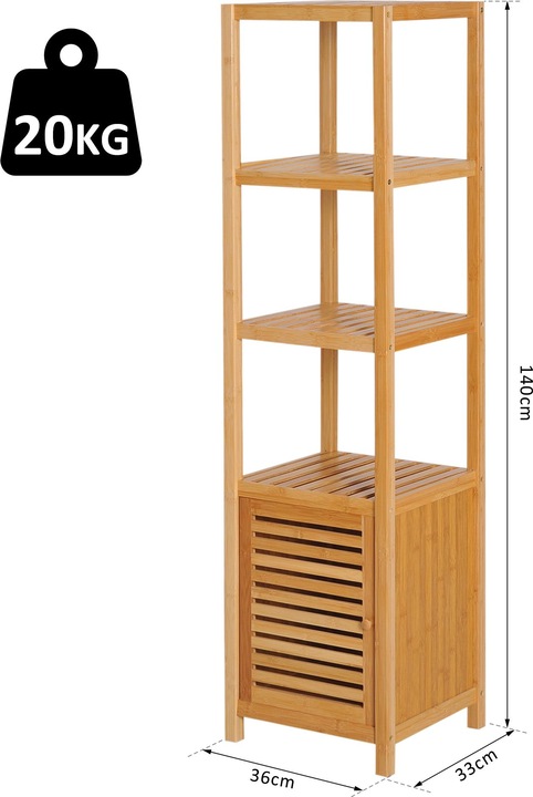 Actual product image Homcom Bathroom cabinet (36 x 33 x 140 cm)