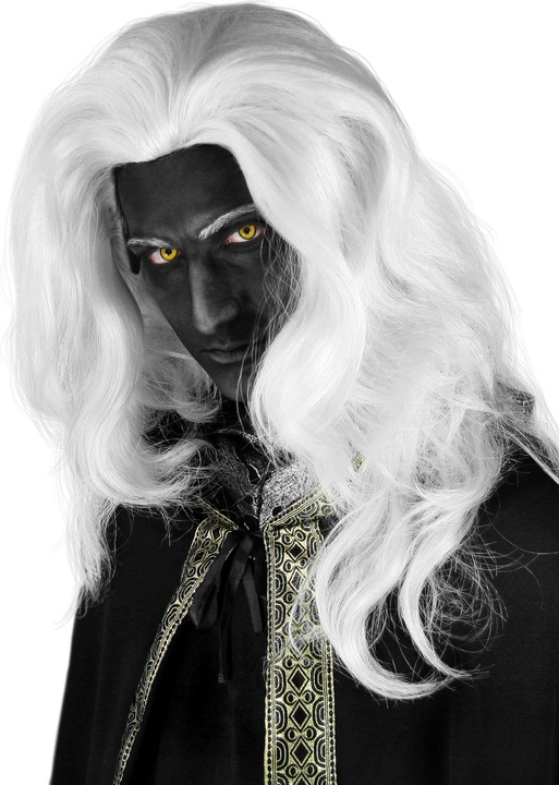 Actual product image Maskworld Füllige Langhaarperücke glatt weiss - Faschingsperücke