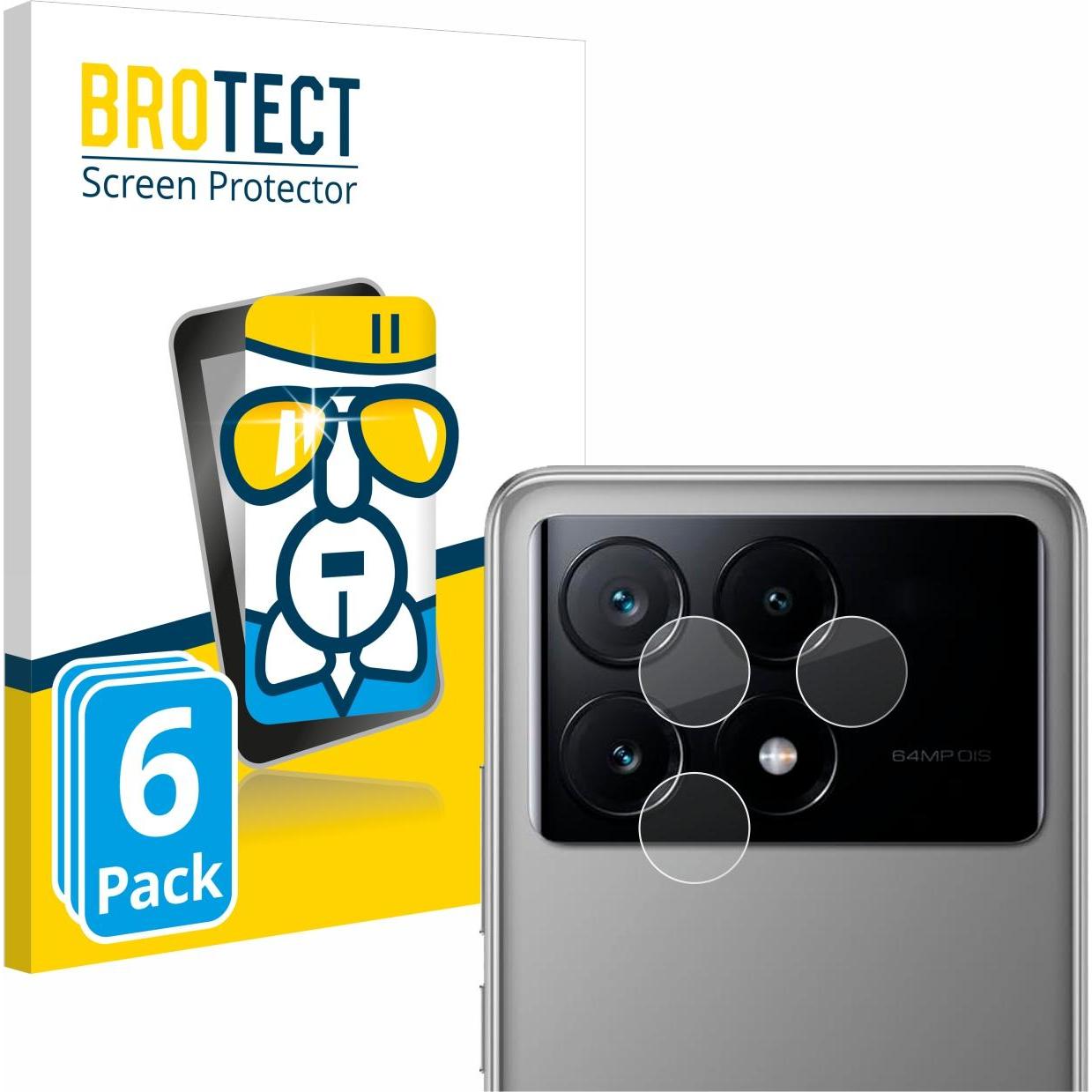 BROTECT AirGlass Panzerglasfolie (6 Stück, Xiaomi Poco X6 Pro), Smartphone Schutzfolie, Transparent