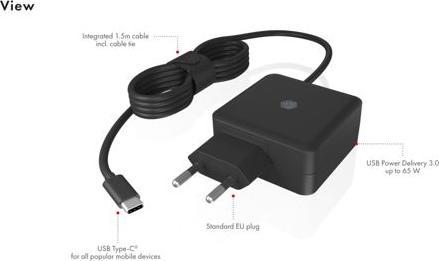 Actual product image Icy Box IB-PS111-PD (65 W, 1 portion)