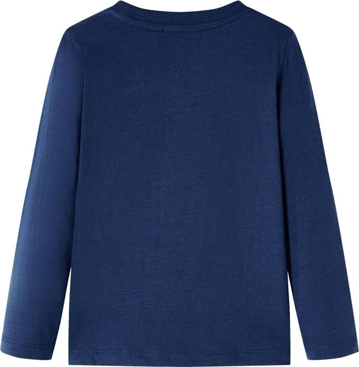 Immagine prodotto vidaXL Camicia a maniche lunghe per bambini blu navy melange 140,Materiale: 100 (140)