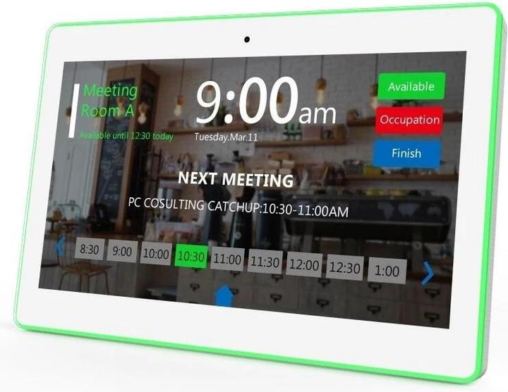 Image du produit Allnet Salle de réunion RGB LED Tablet 15 pouces RK3399 blanc Android 10 et NFC/RFID (15", Blanc)