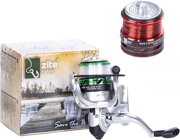 Immagine prodotto Zite Angelrolle mit Schnur & 2 Aluminium-Spulen (3000)