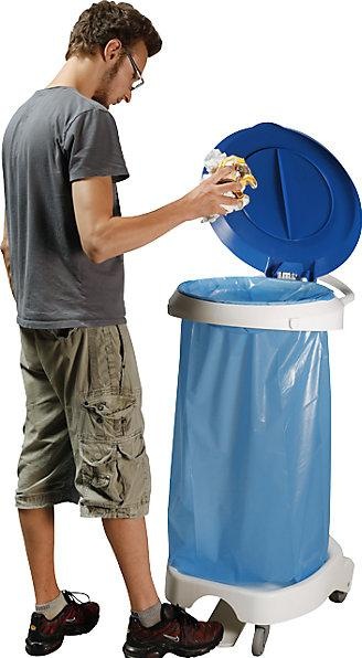 Immagine prodotto kaiserkraft Porta sacchetti di plastica per i rifiuti a pedale (120 l)