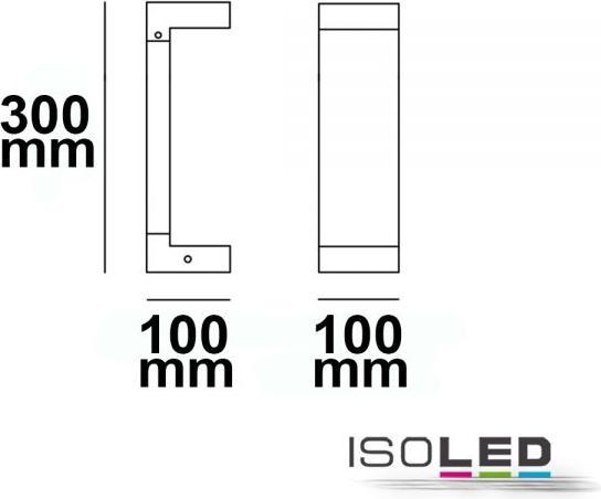 Actual product image Isoled LED path light bollard type1, 30cm, 7W, sand black, warm white (315 lm, IP54)
