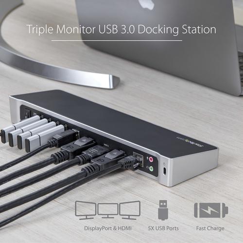 Produktbild StarTech Usb3dockh2dp (USB-B)