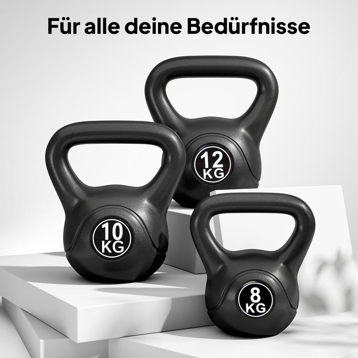 Immagine prodotto Homcom Kettlebell Kunststoff, Sand Schwarz