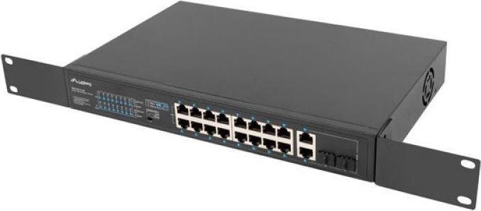Produktbild Lanberg RSFE-16P-2C-250 Netzwerk-Switch Unmanaged Gigabit Ethernet (10/100/1000) Power over Ethernet (PoE) (16 Ports)
