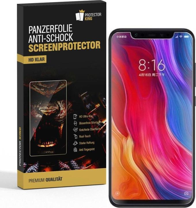Actual product image Protectorking 4x Panzerfolie Anti-Shock HD Klar (4 Piece, Mi 8 SE)