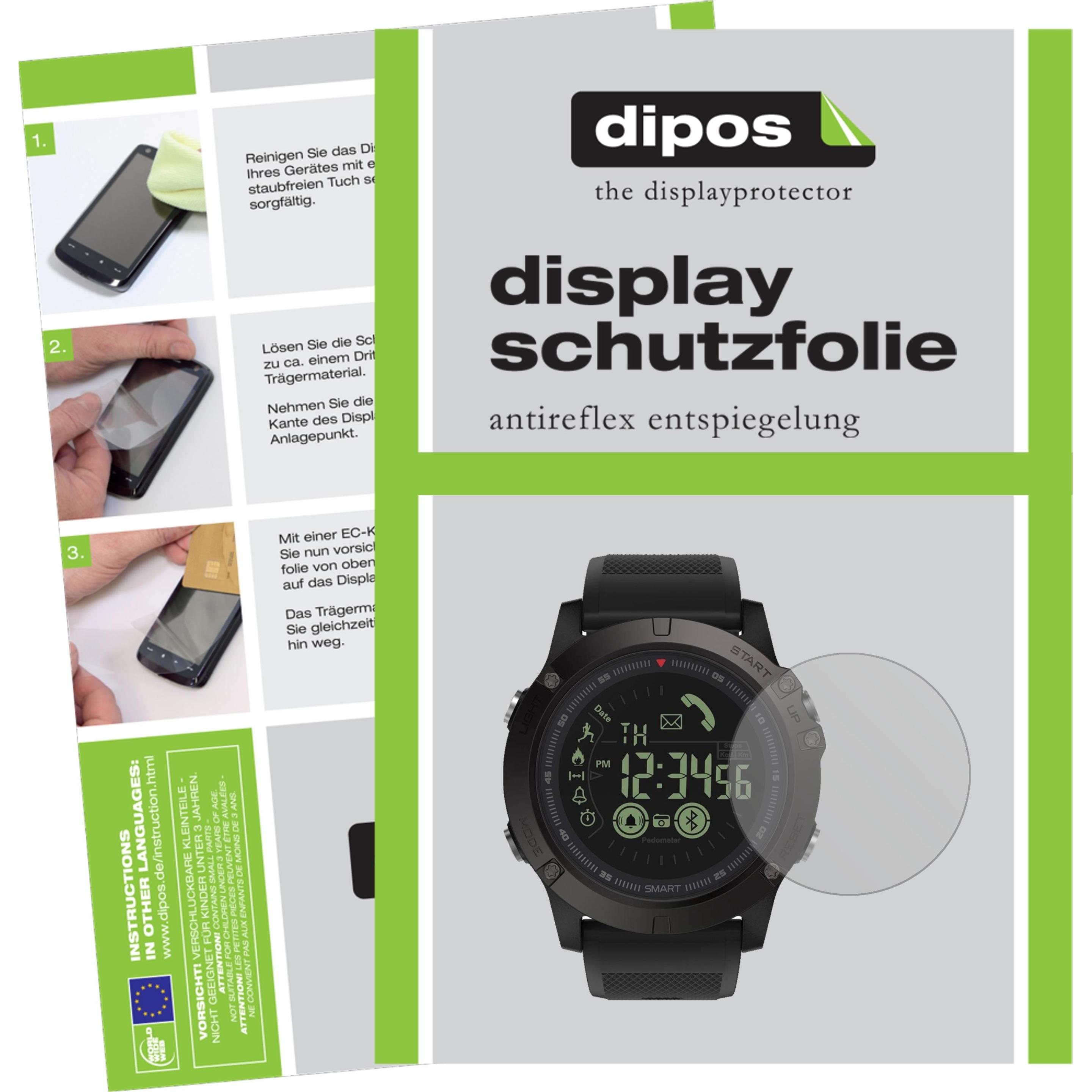 Dipos Displayschutzfolie Antireflex, Smartwatch Schutzfolie, Transparent
