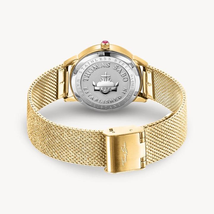 Produktbild Thomas Sabo Damenuhr Schlange in 3D-Optik gelbgoldfarben (33 mm)