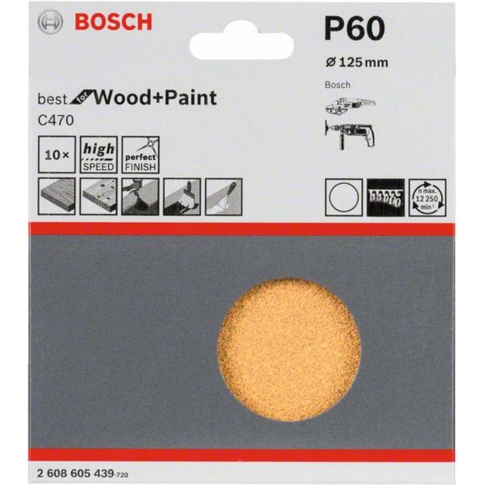 Thumbnail - Bosch Professional Zubehör, Schleifmittel, Schleifpapier für Schleiftelle (60)