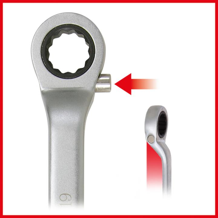 Image du produit BRW Clé polygonale à cliquet (13 mm, 17 mm)