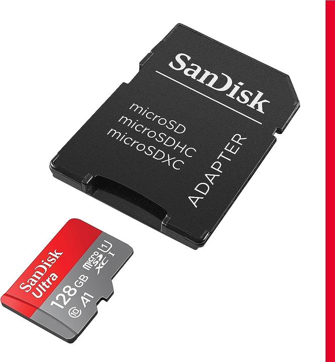 Actual product image SANDISK Ultra mit Adapter (128 GB, microSDXC, U1, UHS-I)