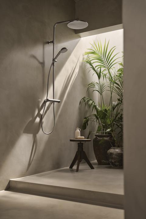 Actual product image Hansa aurelia - doucheset met thermostaat, diameter 30 cm, 3 jets, chroom