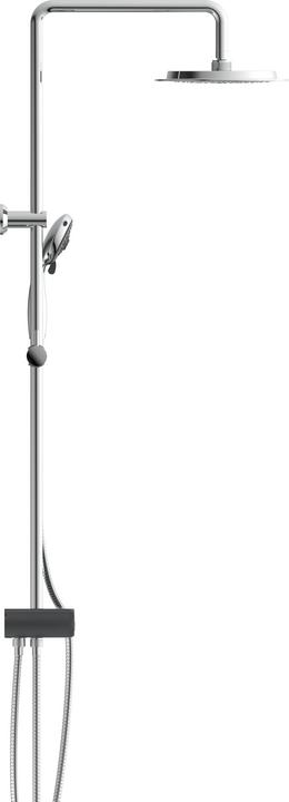 Produktbild Schütte Regendusche Bad AQUASTAR Überkopfbrause-Set Chrom Anthrazit Ablage Duschsystem Regenbrause 60501