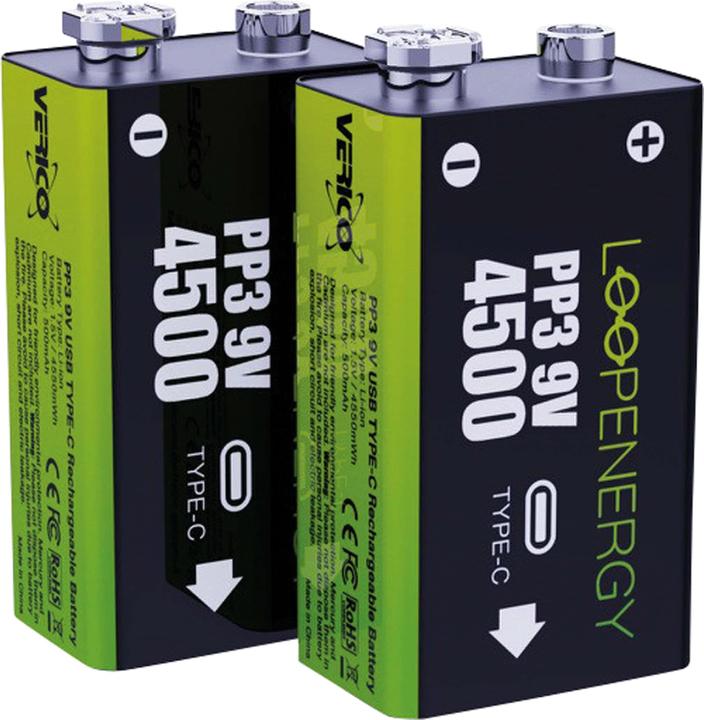 Produktbild Verico Loop Energy (2 Stk., 9V Block, 500 mAh)