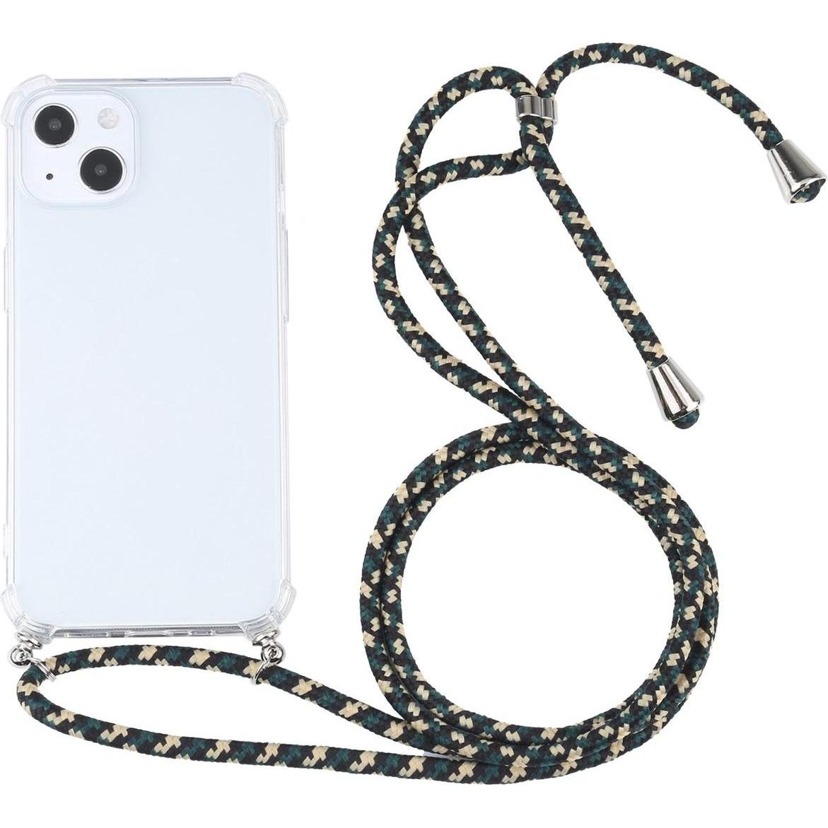 König Design Hülle Handy Schutz für Apple iPhone 13 Case Cover Tasche Etuis Bumper Schwarz, Handykette, Schwarz