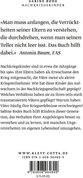 Immagine prodotto Nachkriegskinder (Tedesco, Sabine Bode, 2021)