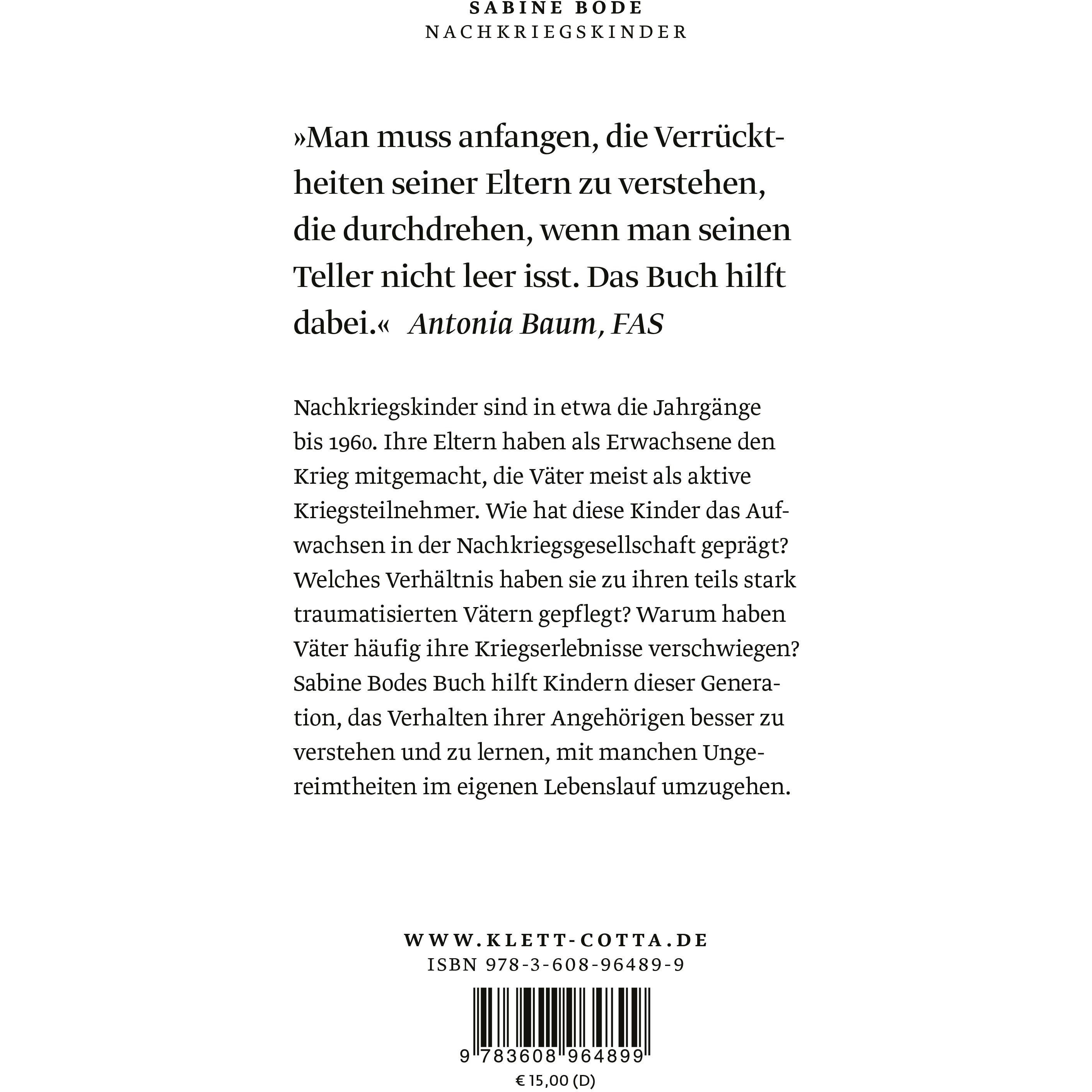 Thumbnail - Nachkriegskinder, Sachbücher von Sabine Bode