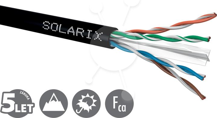 Produktbild Solarix InstalaÄnÃ­ kabel CAT6 UTP PE venkovnÃ­ (UTP, CAT6, 500 m)