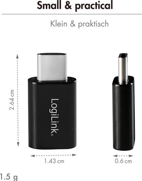 Produktbild LogiLink BT0048A (USB Typ-C, 1.43 cm)