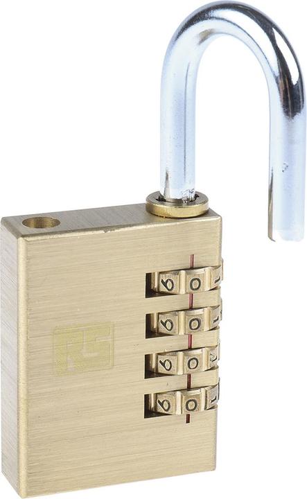 Produktbild RS PRO Brass Combination Padlock 40mm
