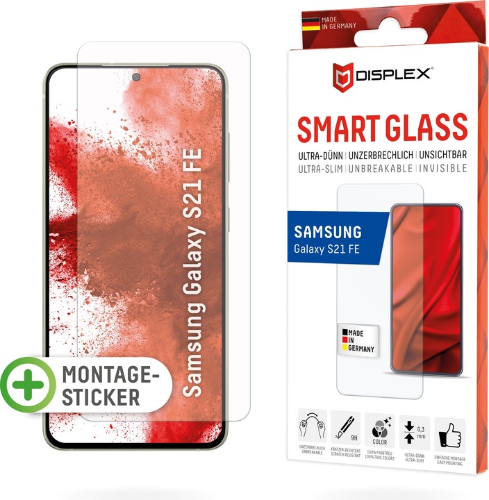 Produktbild Displex Smart Glass, Displayschutzfolie (1 Stück, Samsung Galaxy S21 FE)