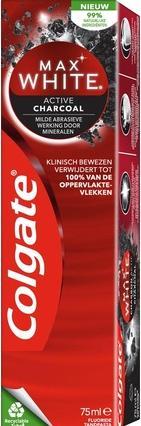 Produktbild Colgate Max White Natural Charcoal Whitening Toothpaste 75ml - Beseitigt bis zu 100% der oberflächlichen (75 ml)