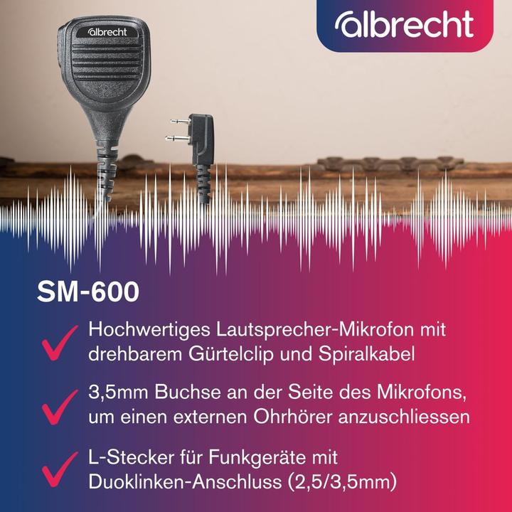 Actual product image Albrecht Speaker Microphone SM600